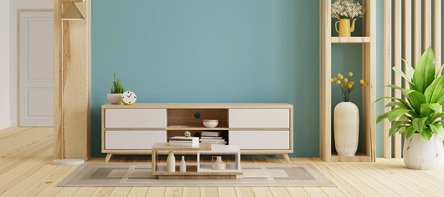 Neutral Nuances - TV Room Design for Living Room