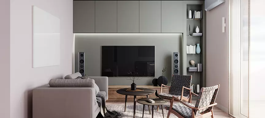 TV Wall Design For Living Room With Storage