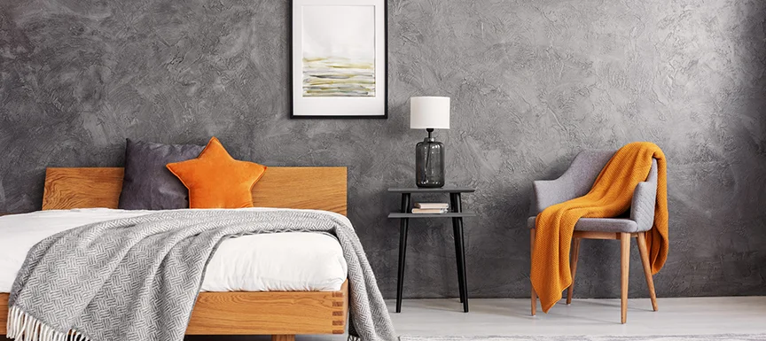 Grey Tones Accent Wall Colour for Bedroom