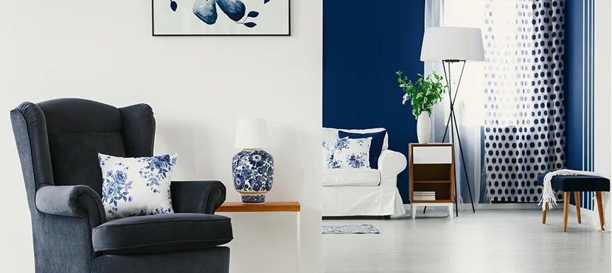 Minty Blue and White Accent Wall Colour Combinations