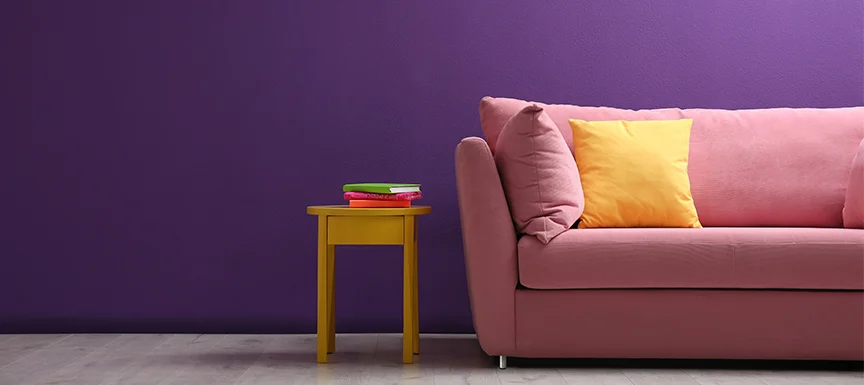 Purple Wall Paint Colour for Living Room