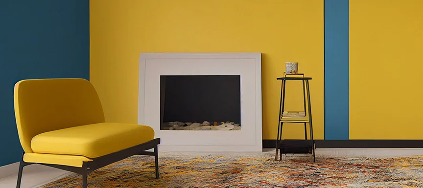 Sandstone and Sunny Yellow Wall Colour Combination