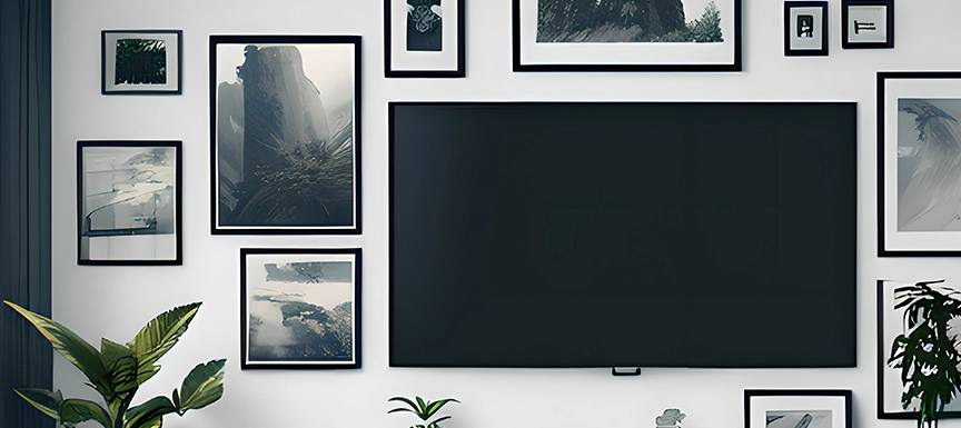 Use Frames:- Stunning TV Wall Design Ideas For Halls
