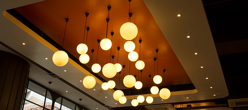 False Ceiling Designs For Hall With Yellow Lights