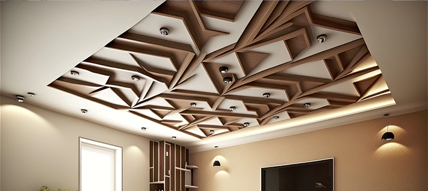 Minimalistic False Ceiling with Recessed Lighting