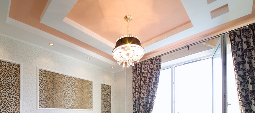 Simple False Ceiling Colour Combinations with a Coffered Design
