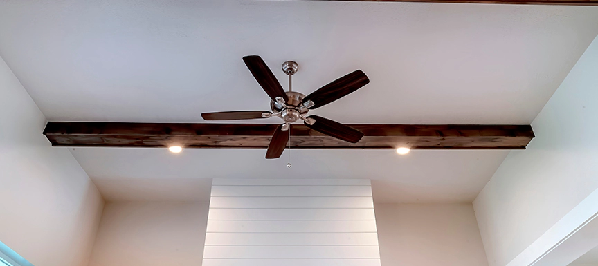 Simple False Ceiling Colour Idea with Designer Ceiling Fans