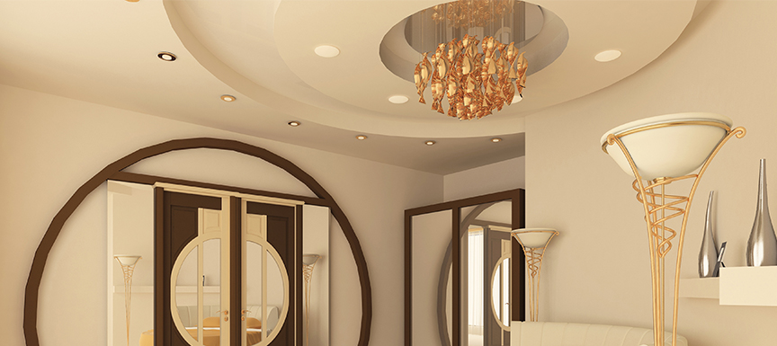 The Golden False Ceiling Colour Combination