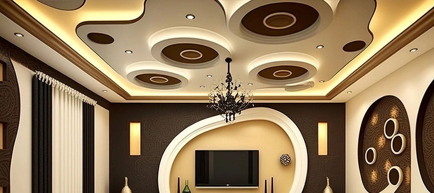 Wooden False Ceilings with a glimmer of LED