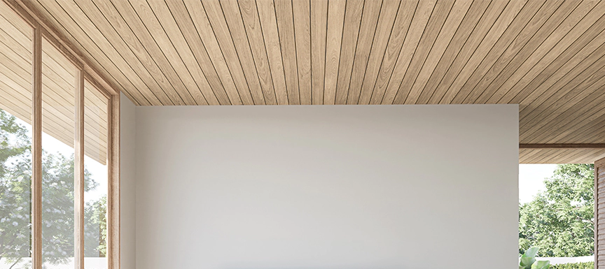 Wooden Slats as Wooden False Ceiling Designs