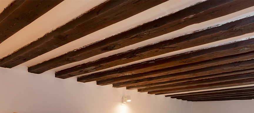 Wooden-toned False Ceiling Design for Bedroom