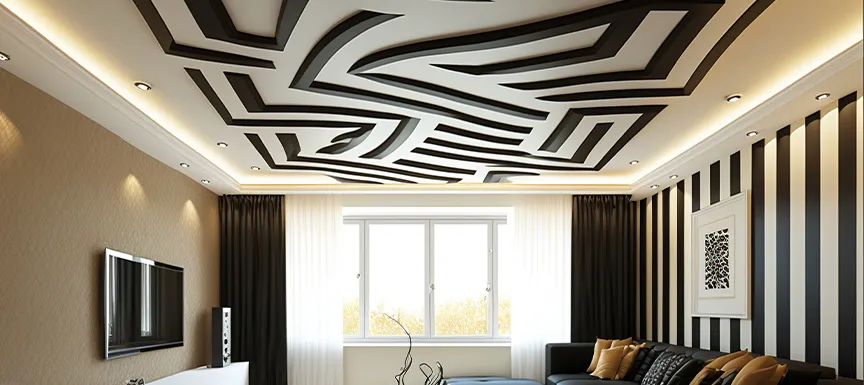 Asymmetrical POP Ceiling Design