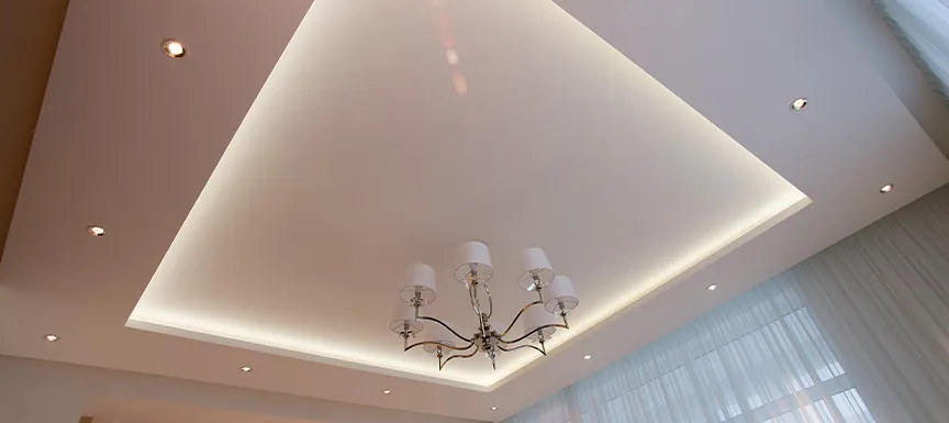 Backlit POP Ceiling Wall Design 