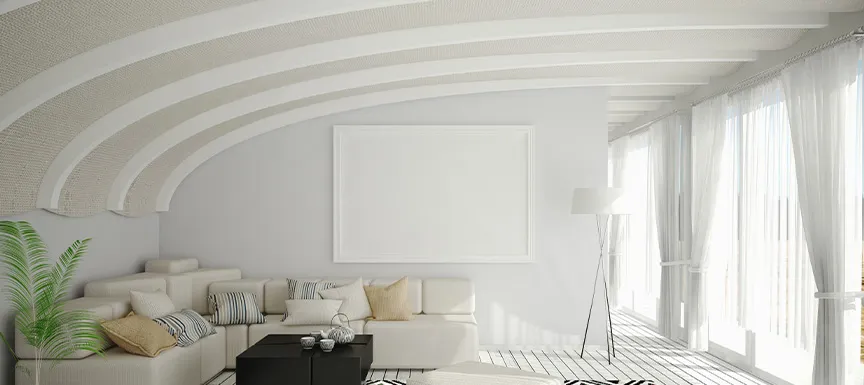 Curved POP Ceiling Wall Design