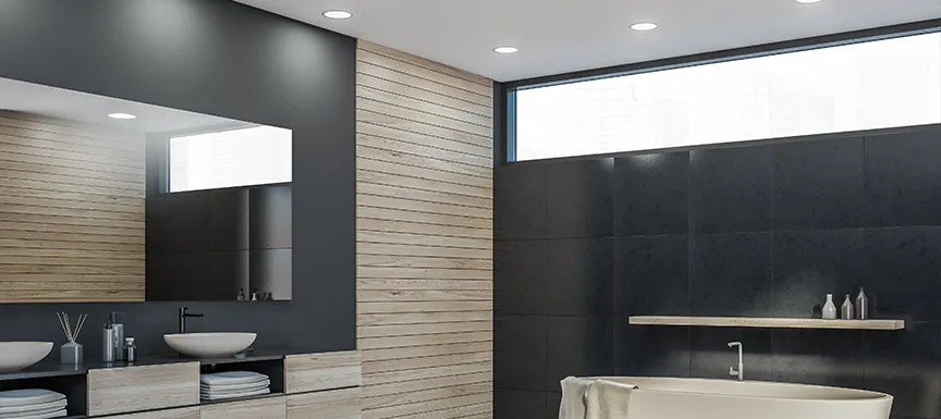 Elegant Black POP Design For Small Bathroom