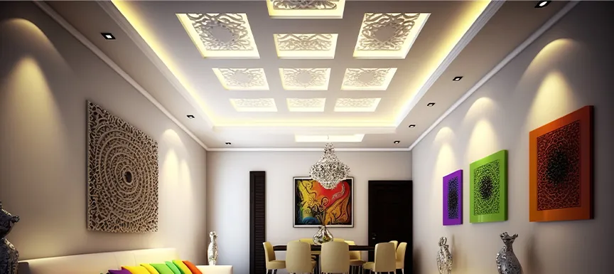 Plus Minus POP Ceiling Wall Design