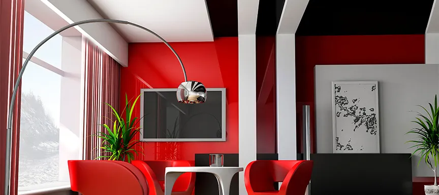 Two Colour Combination POP Ceiling Wall Design</