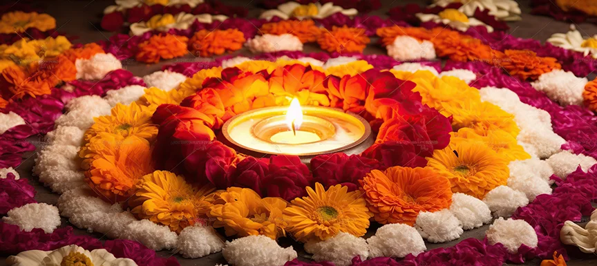 Flower Decoration for Diwali at Home