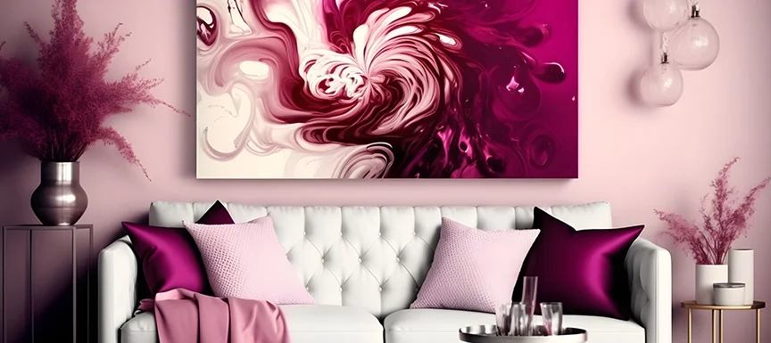 Cream Colour and Magenta Colour Combination 