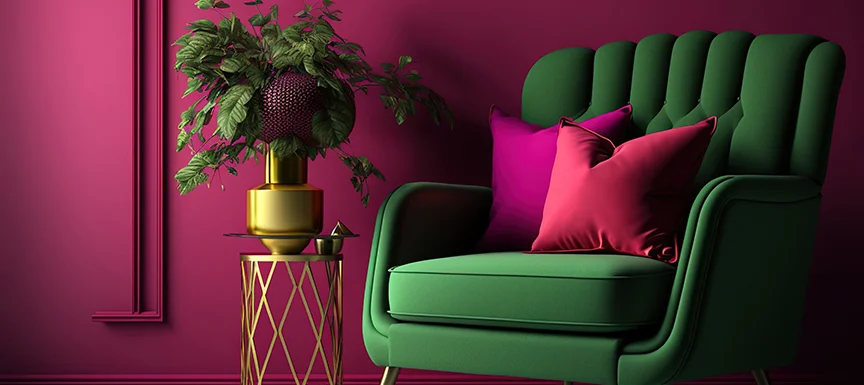 Light Green Colour and Magenta Colour Combination  