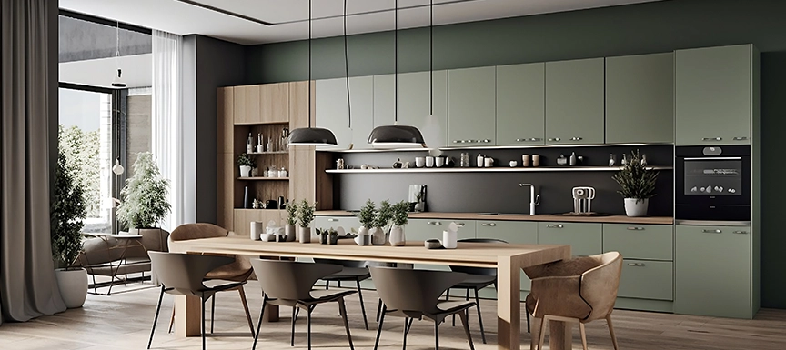 Cool Colour Palette for Kitchen