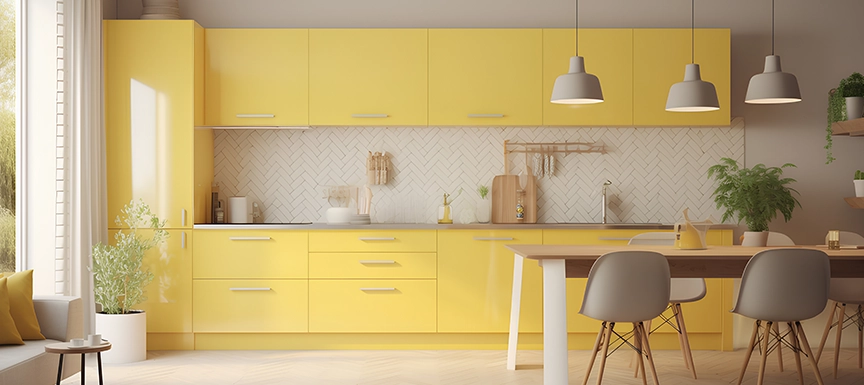 Splash of Yellow Colour Palette for Kitchen