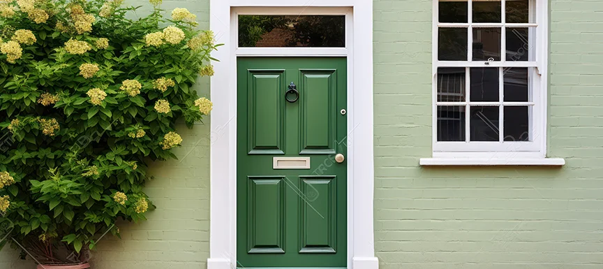 Serene Green Door Colour