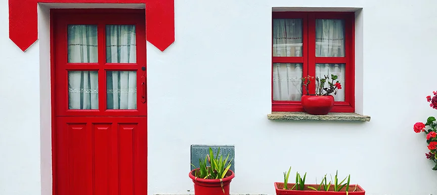 Vibrant Red Door Colour