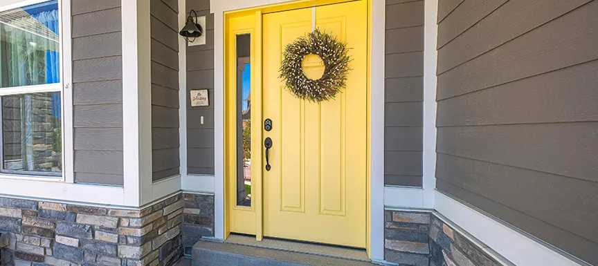 Chirpy Yellow Colour for Door Paint