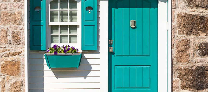 Olive or Mint Green as a Refreshing Door Colour