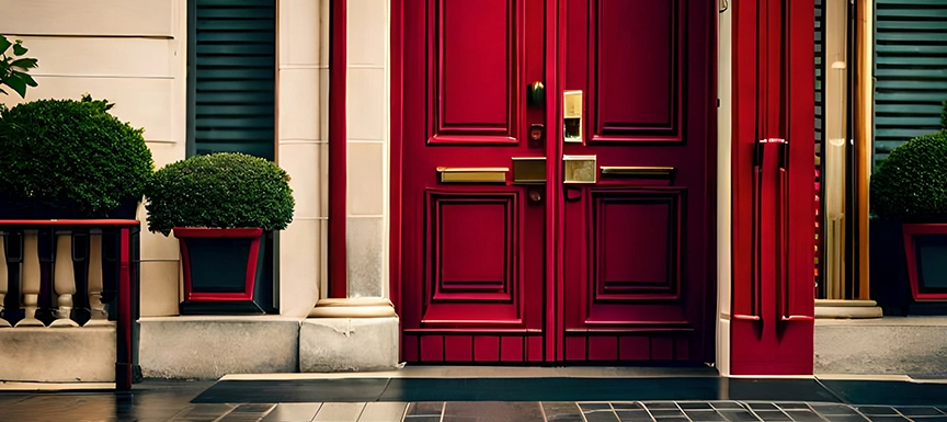 Bright Red Main Gate Colour