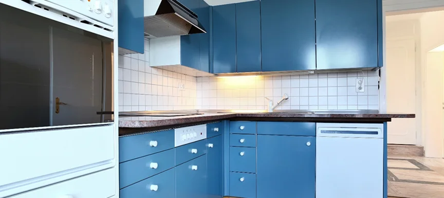 Hues of Blue Kitchen Colour