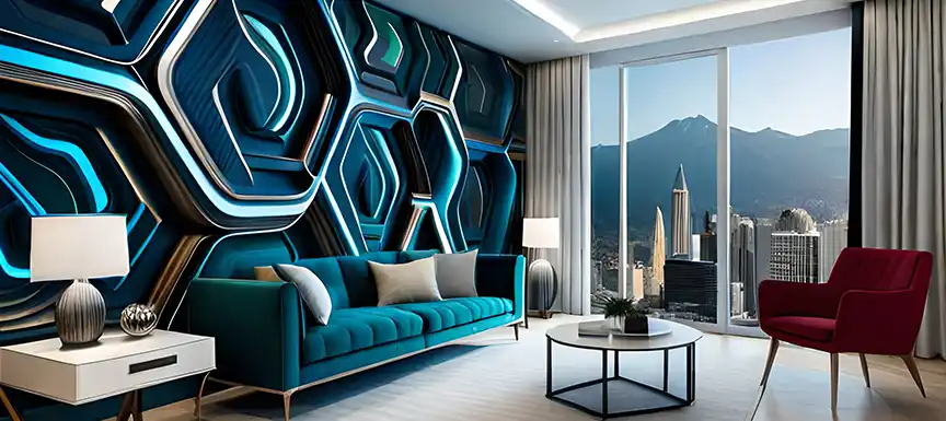 Types of modern living room sofa back wall designs
