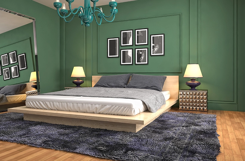 Wood Accents and Hunter Green Colour Scheme