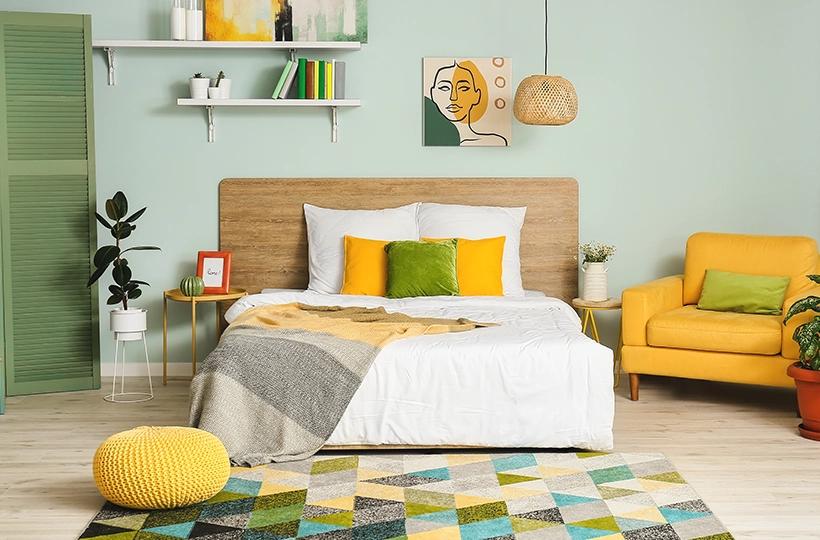 Yellow and Teal Green Colour Scheme