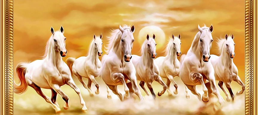 Choosing the Right Design of 7 Horses Painting for Wall Harmony