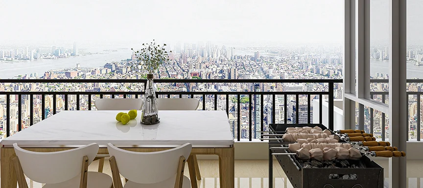 Balcony Cover Grill Design for Privacy and Weather Protection