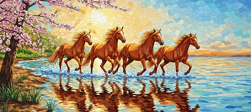 Vastu Shastra Horse Painting – Why 7 Running Horses Symbolise Progress