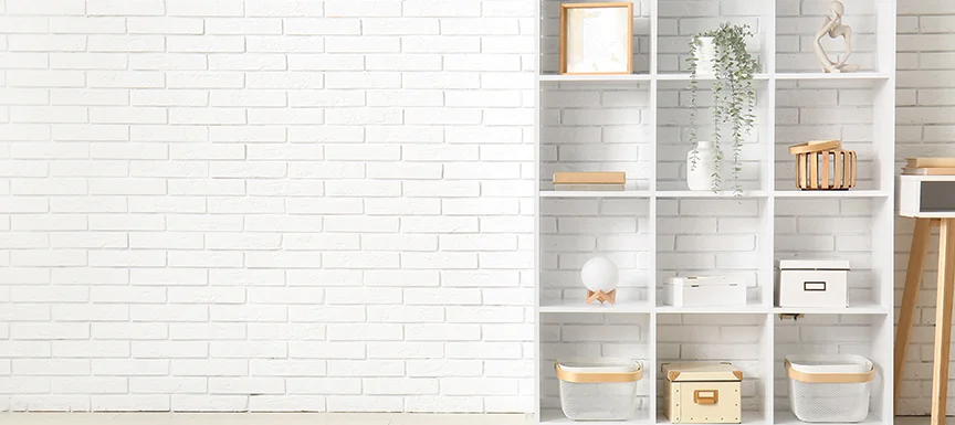 Whitewashed Brick Wall Design for Modern Minimalism