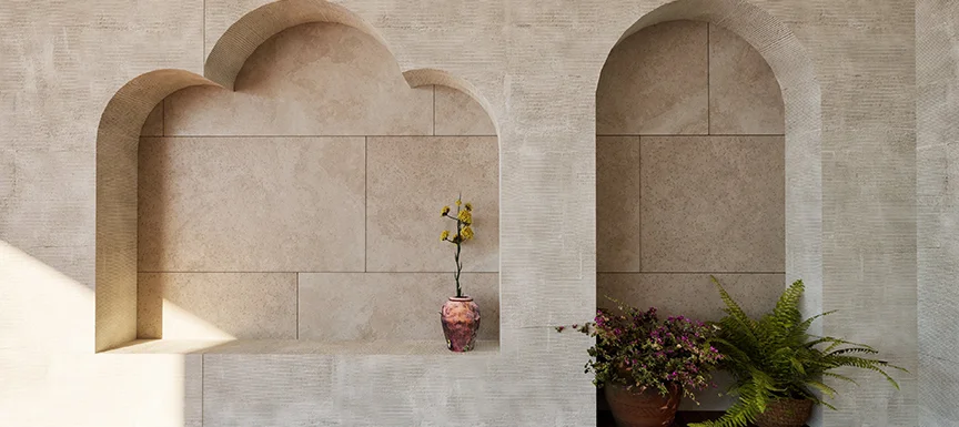 Artistic 3D Wall Putty Design for Accent Walls