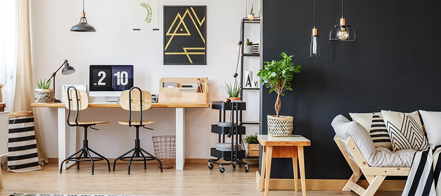 Accent Wall Ideas for Modern Decoration of Study Room