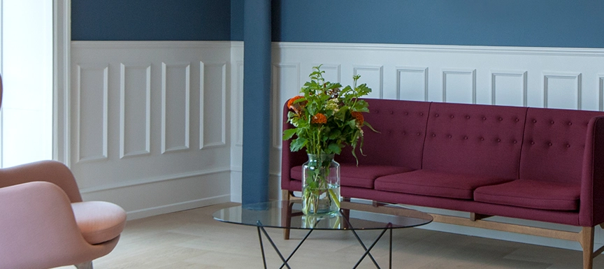 Blue and Maroon Colour Combination