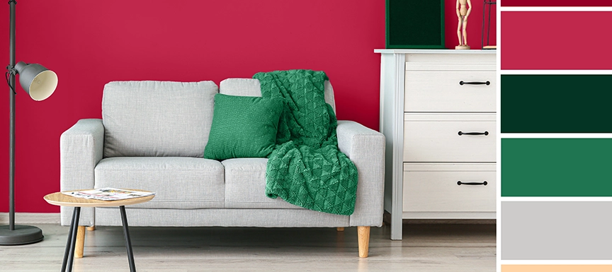 Dark Green and Maroon Colour Combination