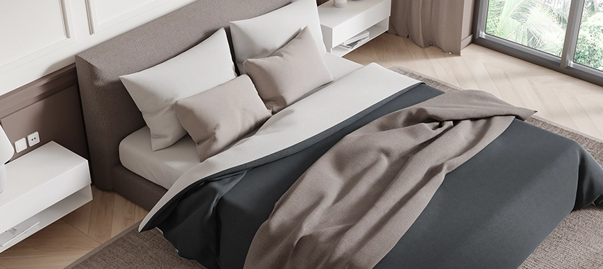 Warm Neutrals and Soft Earth Guest Room Walls