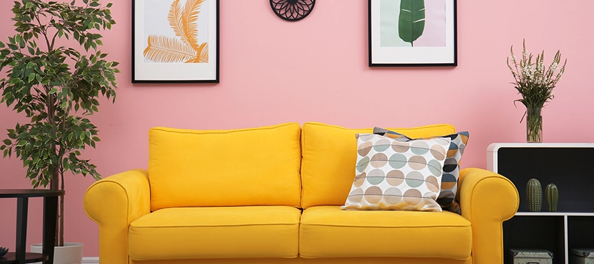 Yellow and Pink Colour Combination 
