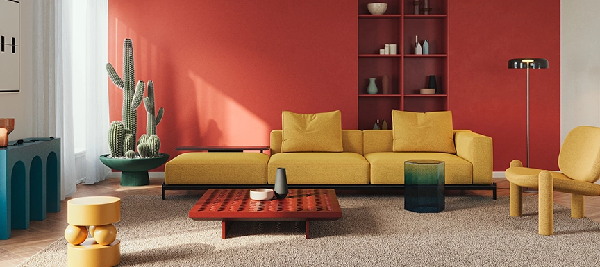 Yellow and Red Colour Combination 