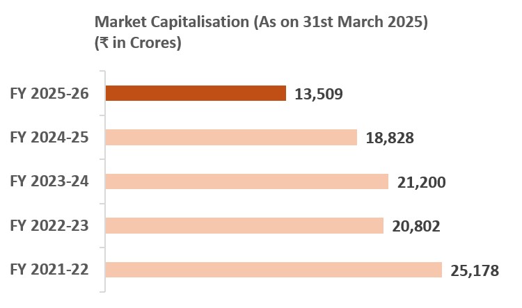 MARKET CAPITALISATION as on 31st March
