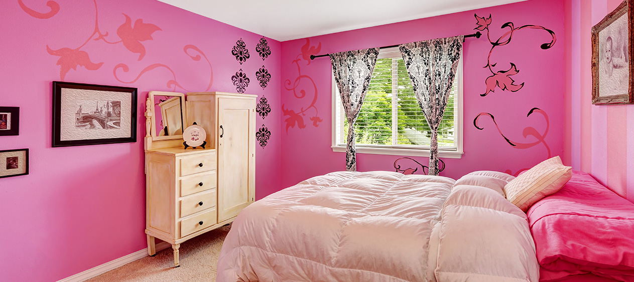 Pink Two Colour Combinations for Bedroom Walls – Best Dual Shade & Matching Ideas