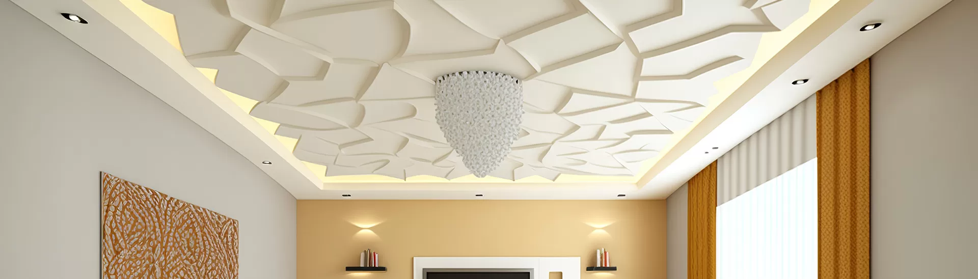 False Ceiling Colour : Trending POP Ceiling Design & Colour Ideas ...