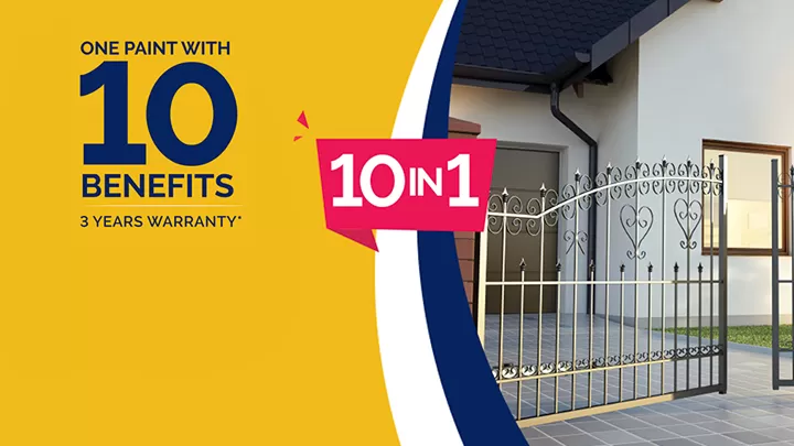 One Paint with 10 Benefits Metal Paints
